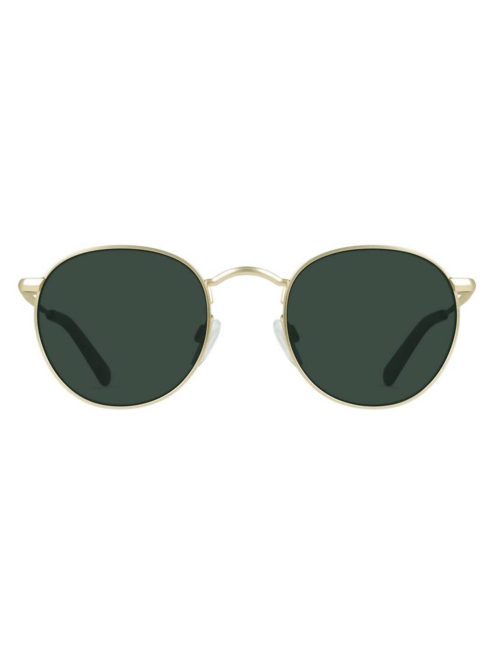 NEW RAEN OPTICS men's benson polarized round sunglasses in shiny light gold haze